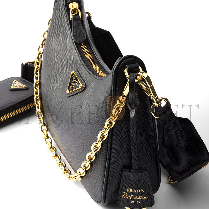 PRADA RE-EDITION 2005 SAFFIANO LEATHER BAG 1BH204 (22*18*6cm) 
